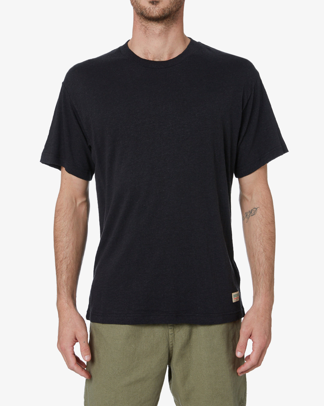 Plain Hemp Tee (Box Fit) - Phantom Black