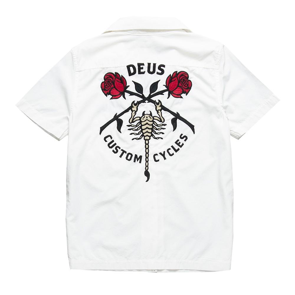 Scorpio Bowling Shirt - Vintage White
