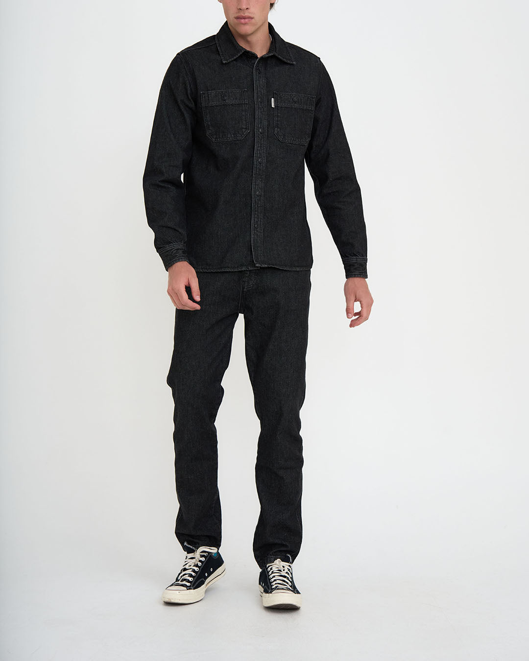 Boston Denim Shirt - Washed Black