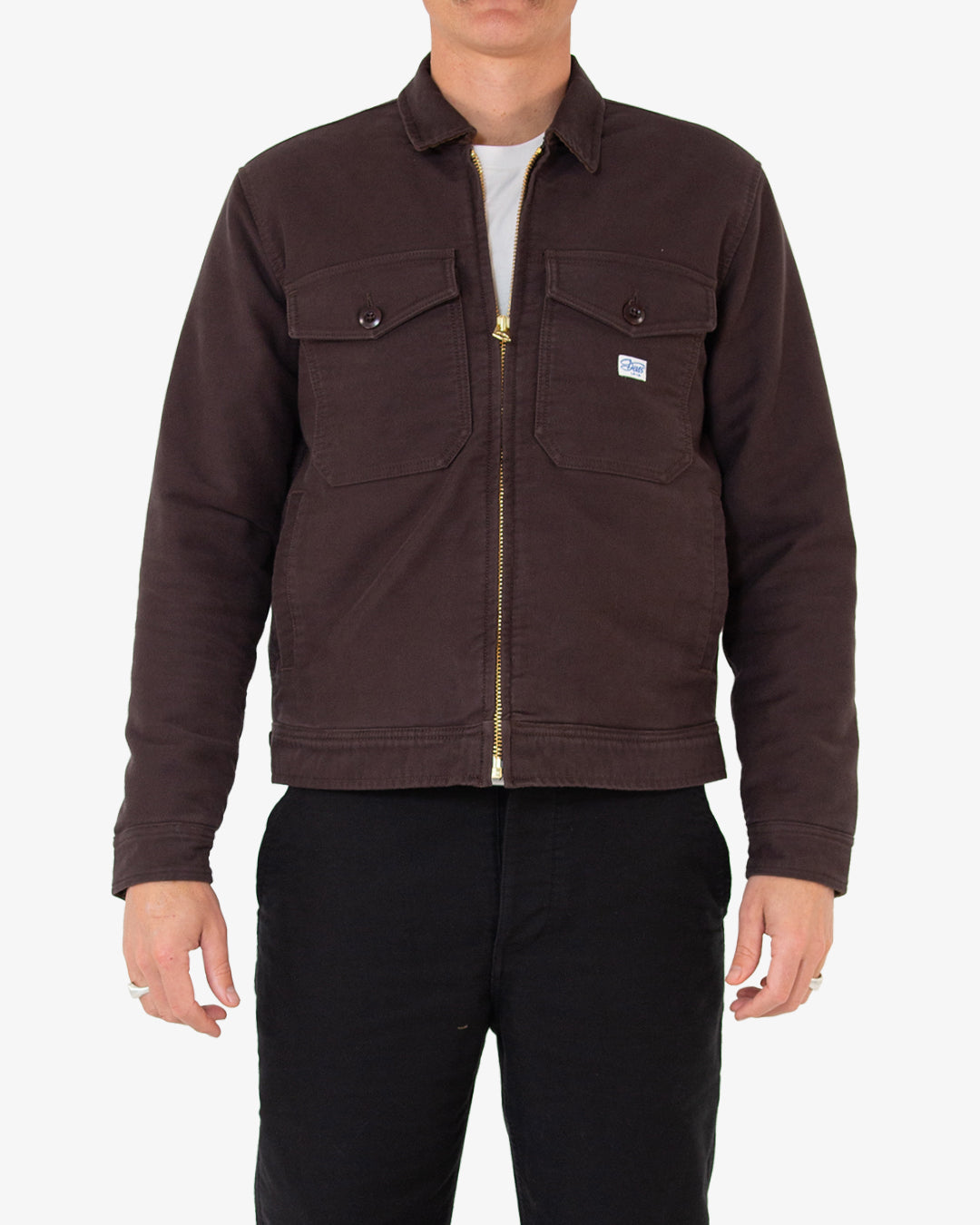 Moleskin Work Jacket (Relaxed Fit) - Choc Brown