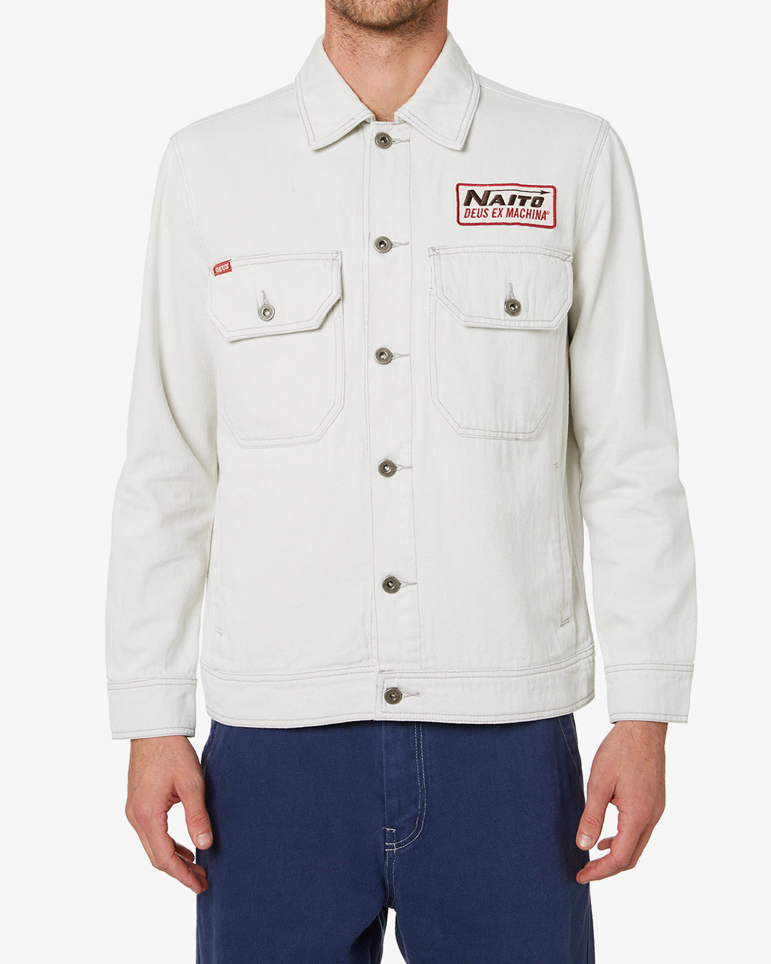 Bull Twill Jacket (Relaxed Fit) - Bleached White