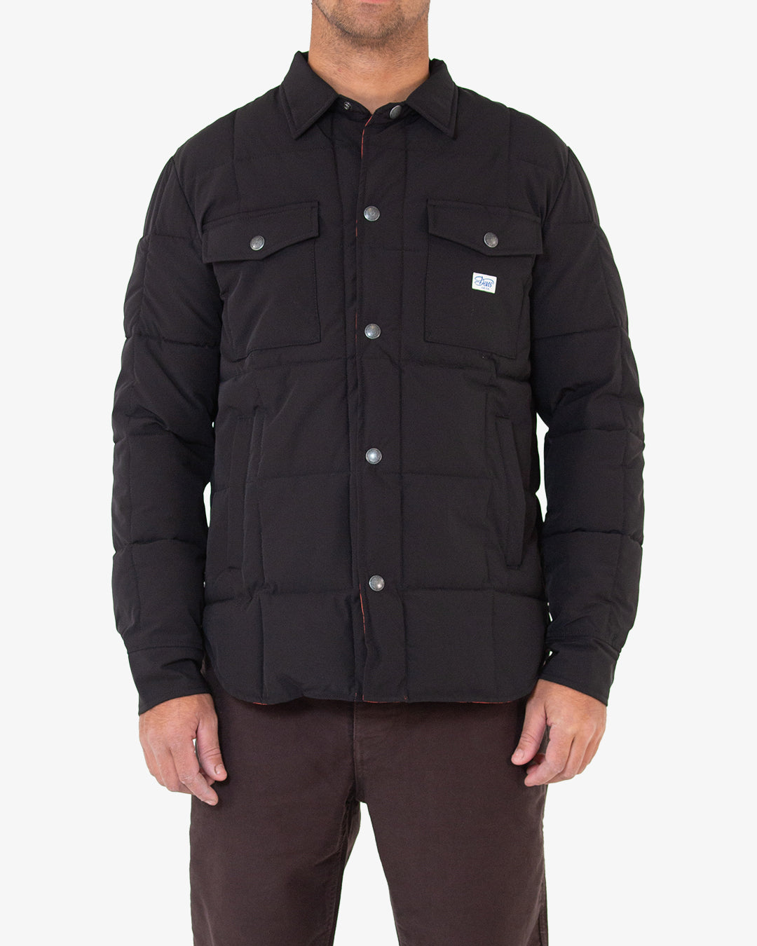 Maxwell Padded Overshirt (Relaxed Fit) - Black