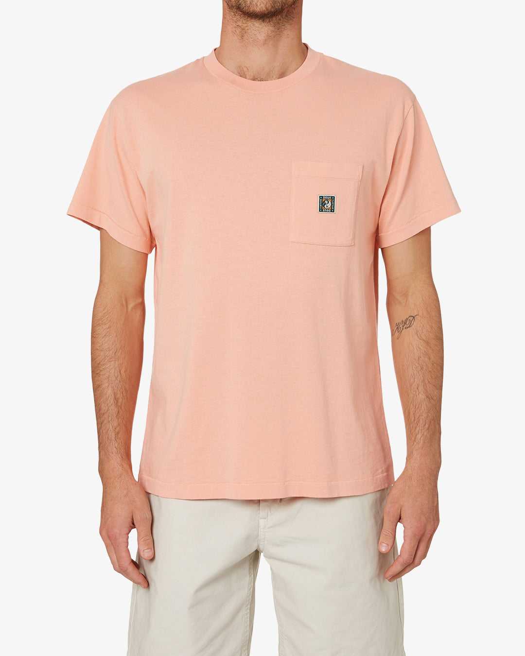 Canyon Pocket Tee (Box Fit) - Coral Pink