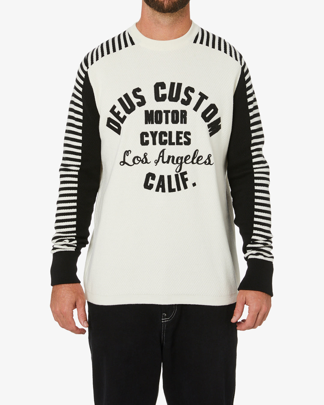 Stiltz Moto Knit Off (Regular Fit) - White Combo
