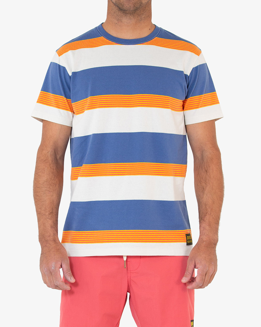 Seth Stripe Tee (Regular Fit) - Dusty Blue