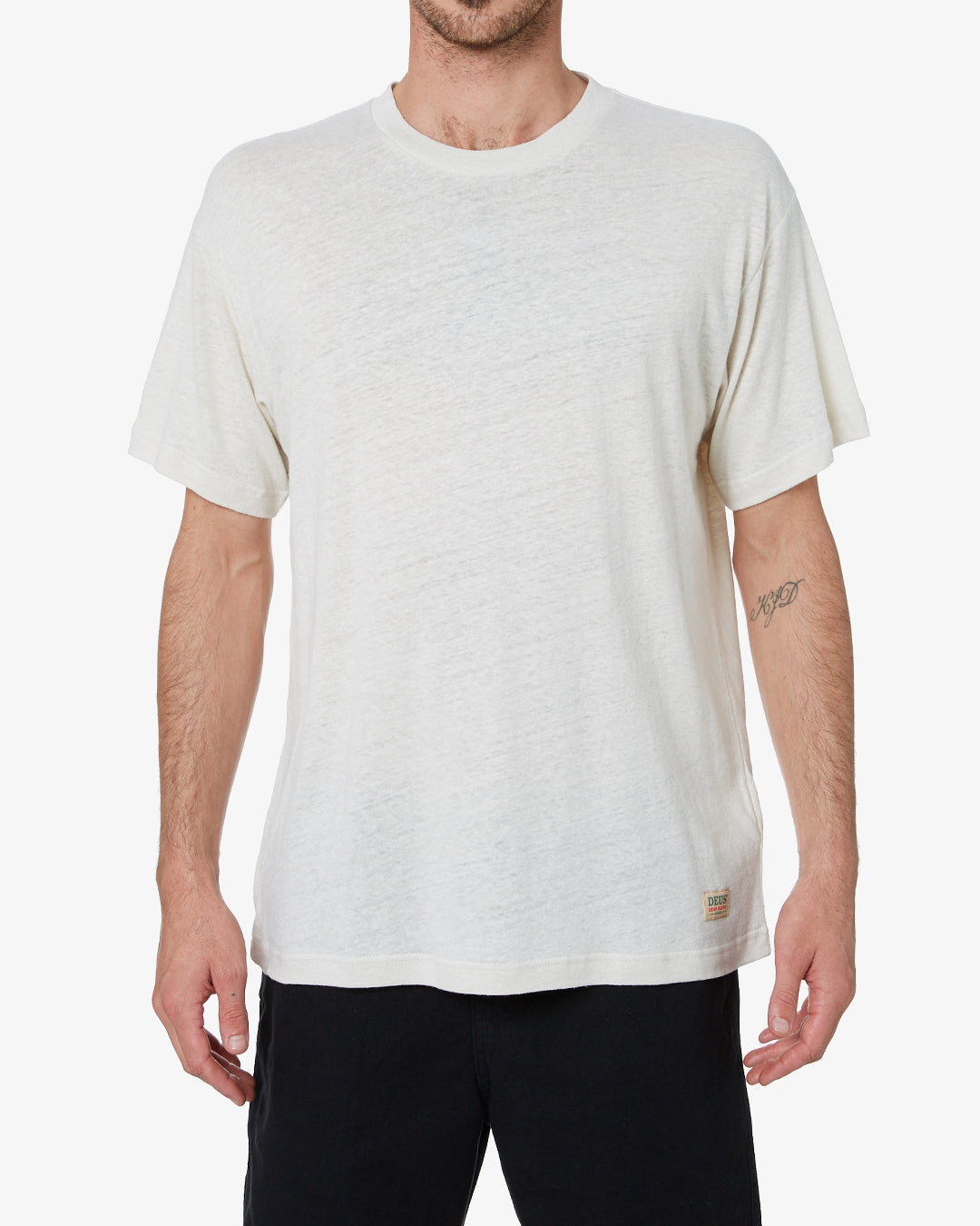 Plain Hemp Tee (Box Fit) - Dirty White