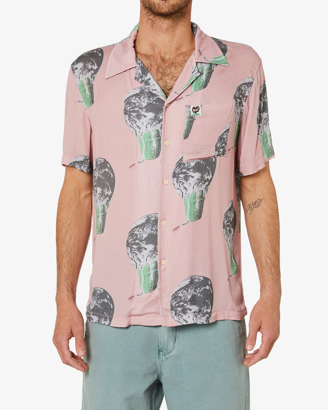 Single Scoop Short Sleeve Shirt (Regular Fit) - Pink