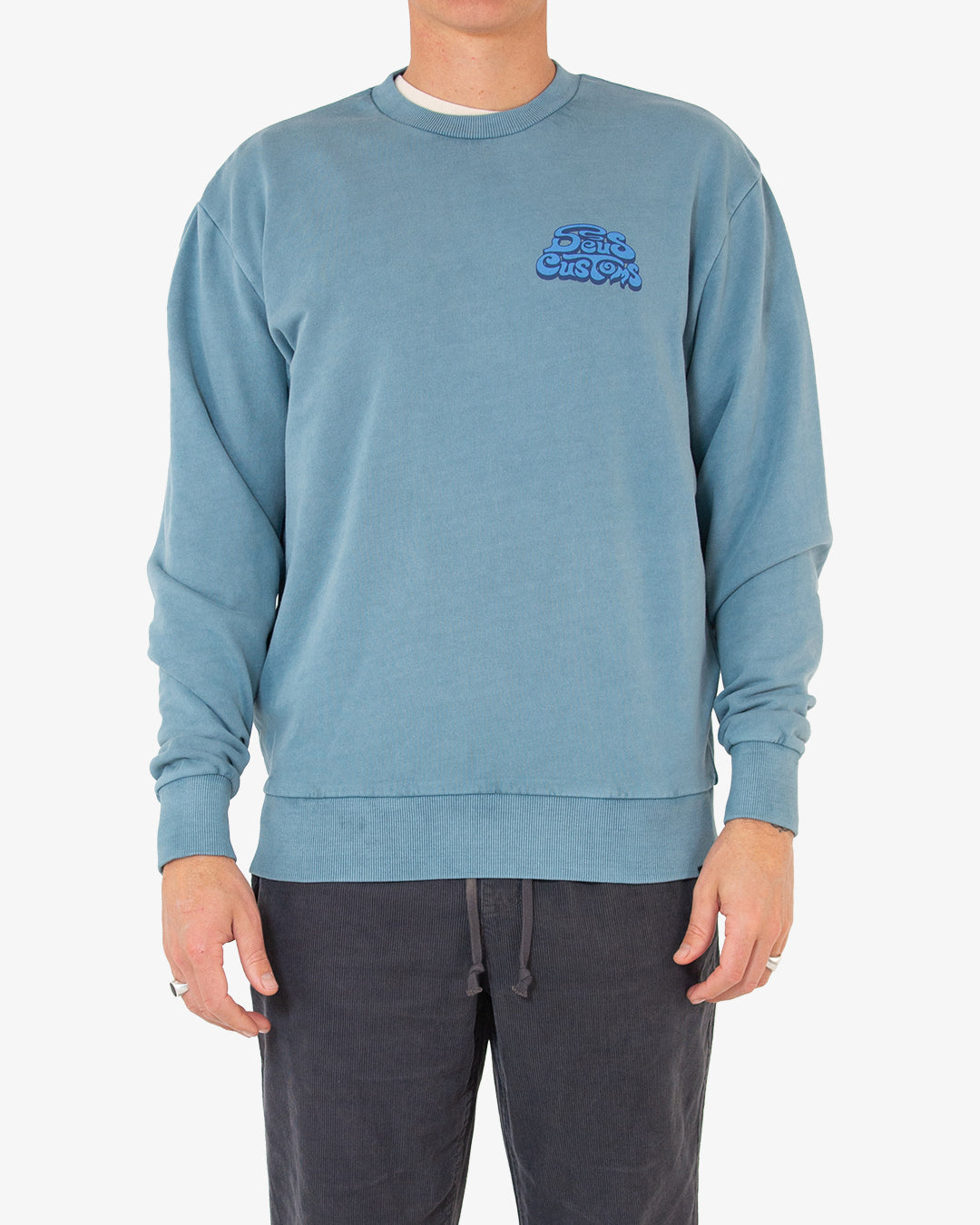 Libra Crew (Box Fit) - Smoke Blue