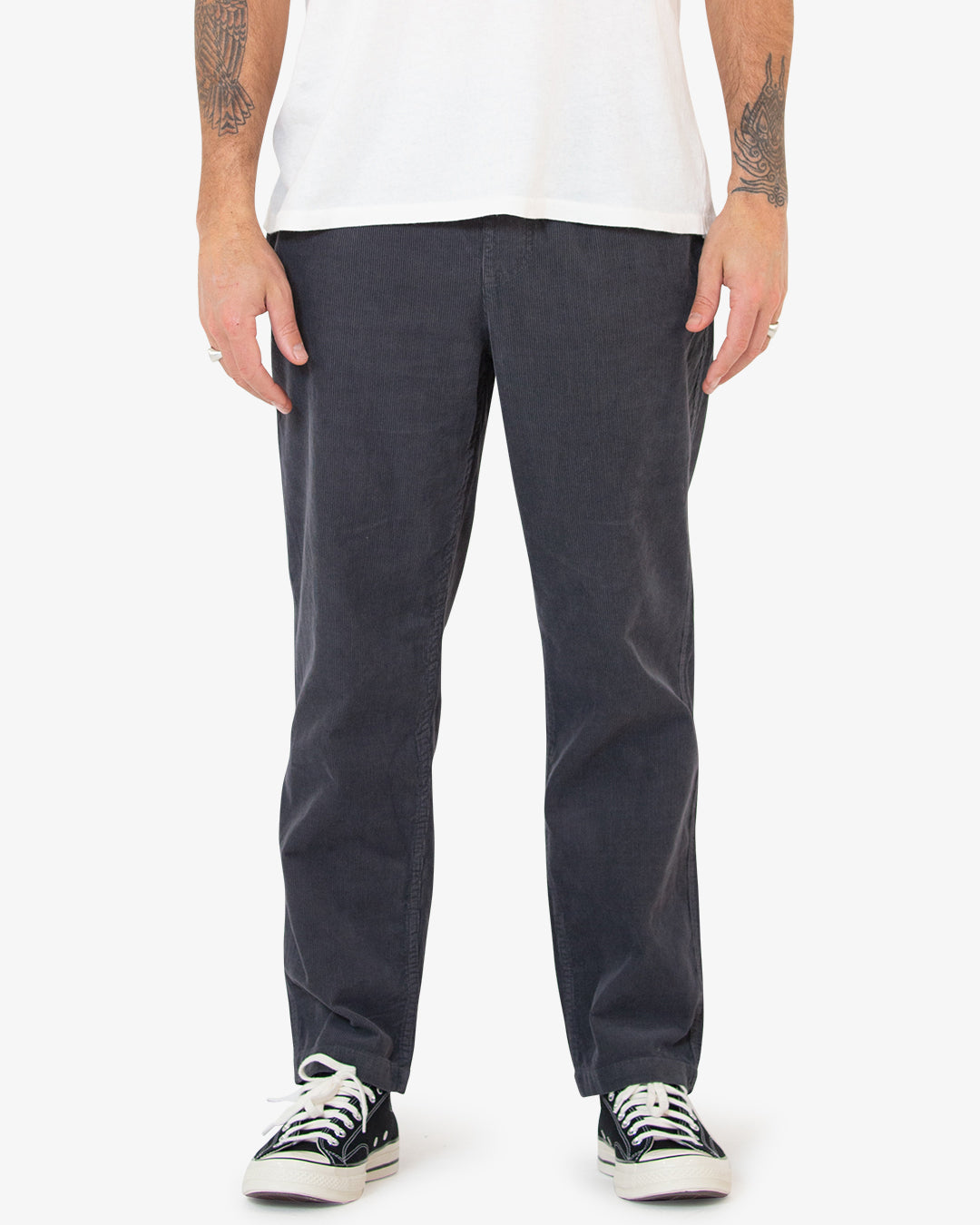 Leisure Cord Pant (Relaxed Fit) - Shadow Black