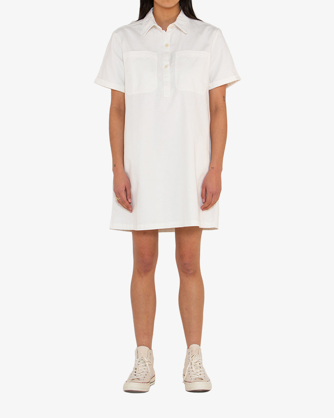 Honour Shirt Dress (Relaxed Fit) - Bleach White