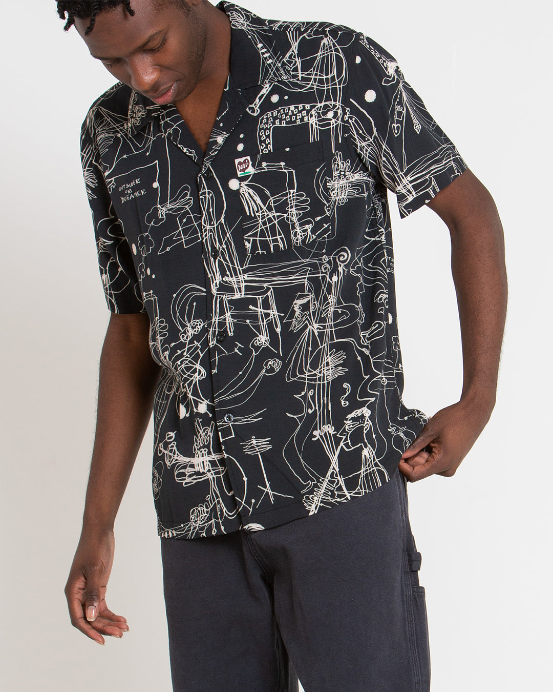 R.G Cato Short Sleeve Shirt - Black