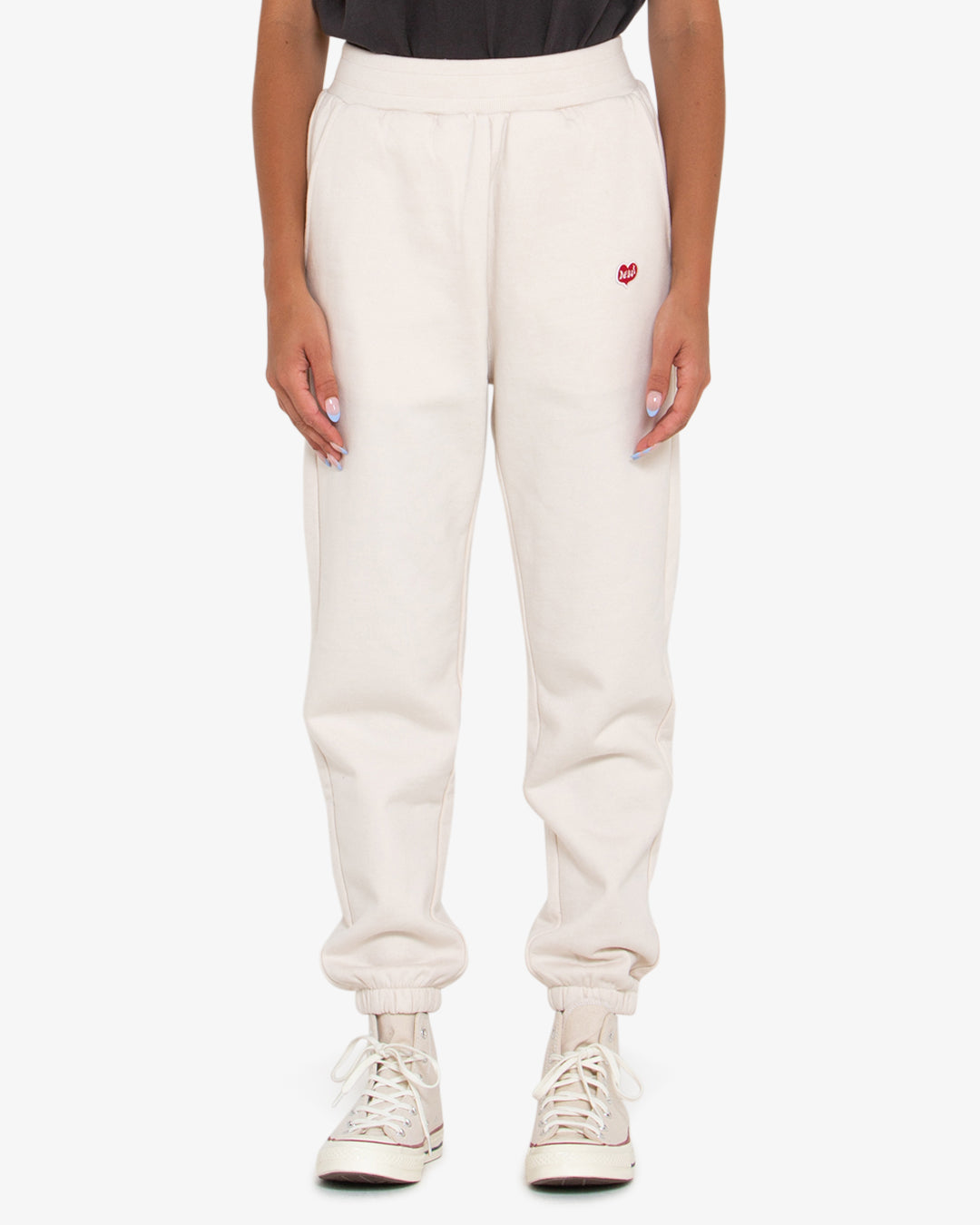 Zoe Wide Leg Trackie - White Sand