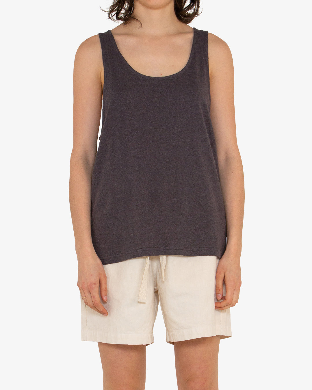 Waverley Tank (Oversized Fit) - Shadow Grey