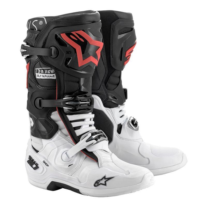 Tech 10 Boots - Black / White / Red