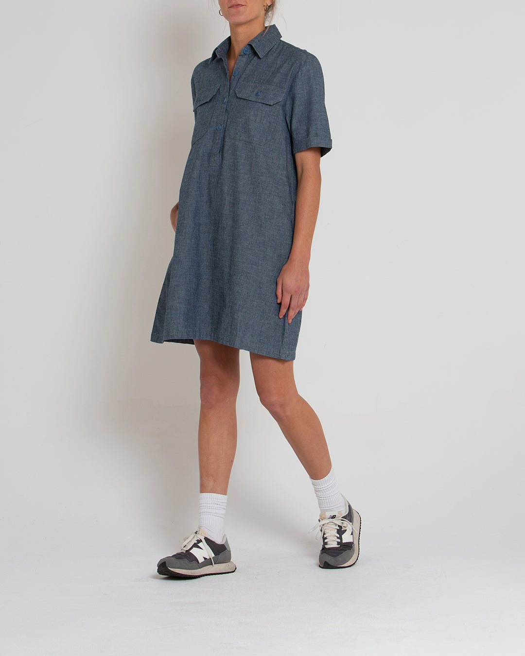 Chambray Honour Dress - Blue Chambray