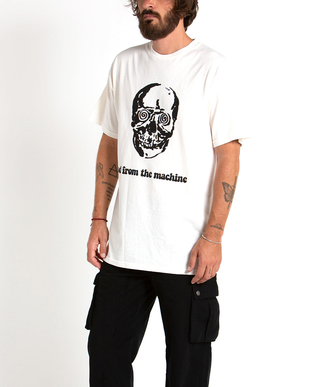 Skull T-Shirt - Bone White