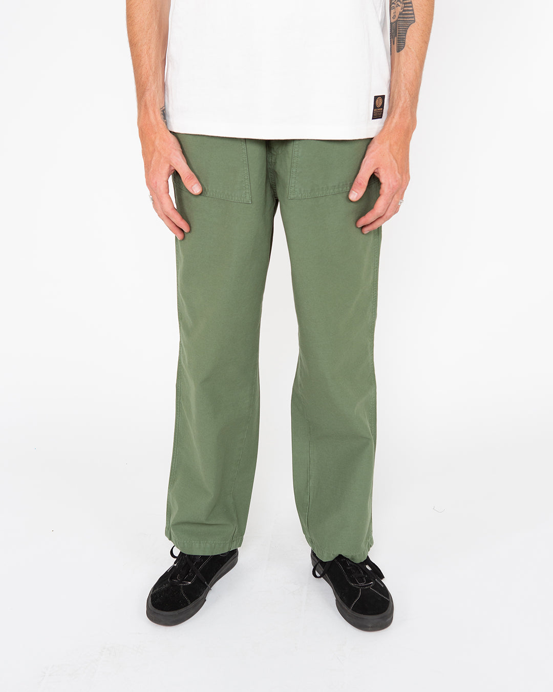 Harris Cropped Fatigue Pant - Clover Green