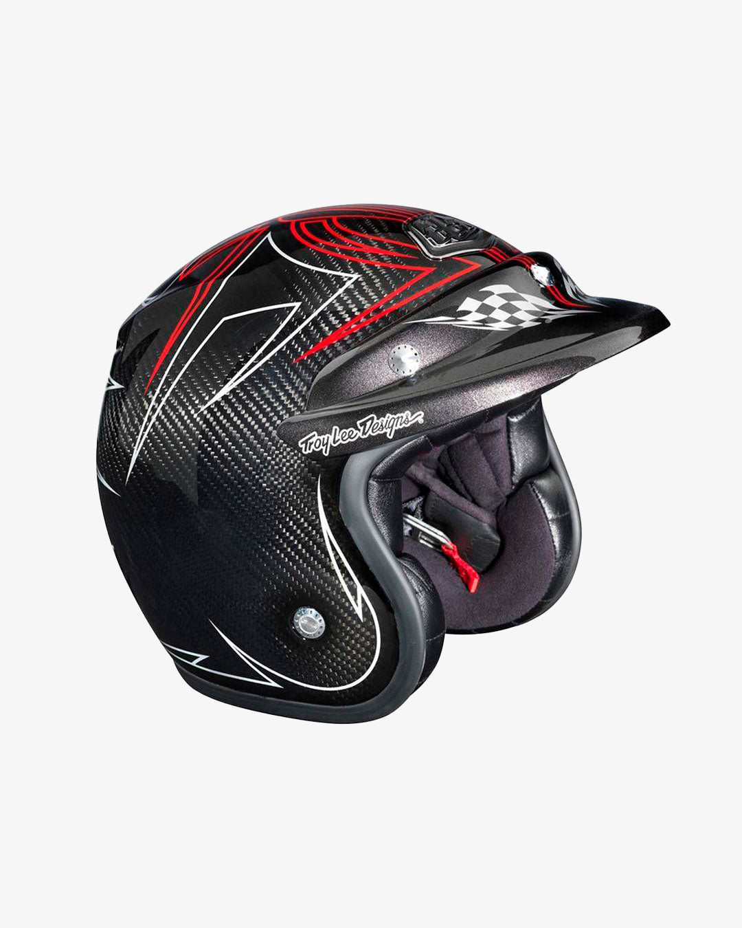 Troy Lee Designs Carbon Pinstripe Open Face Helmet - Carbon