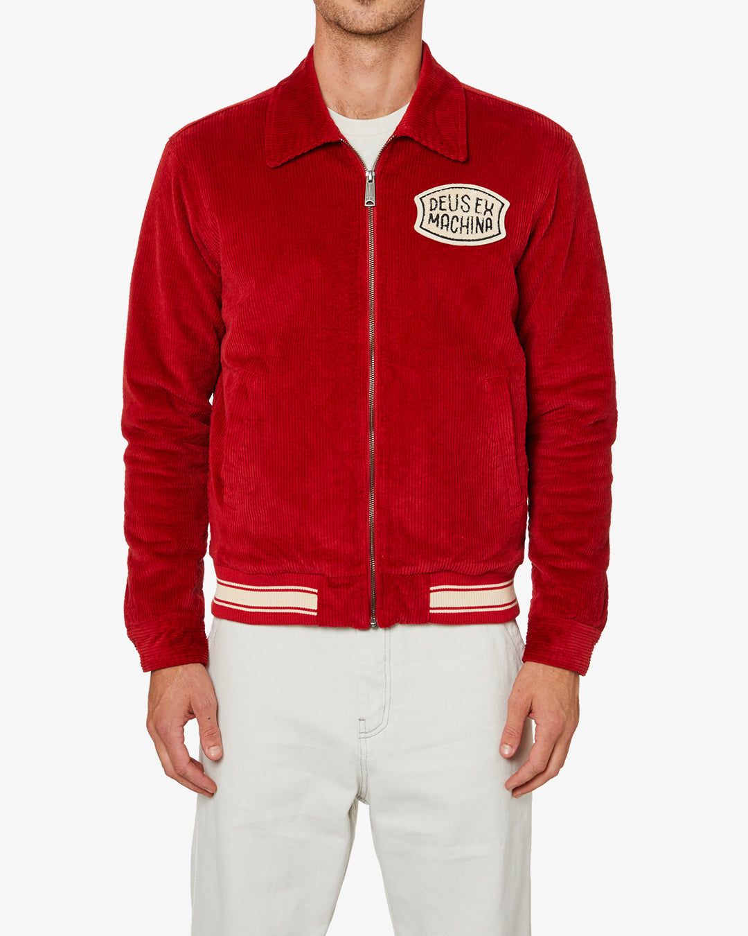 Lennon Cord Bomber (Classic Fit) - Ribbon Red