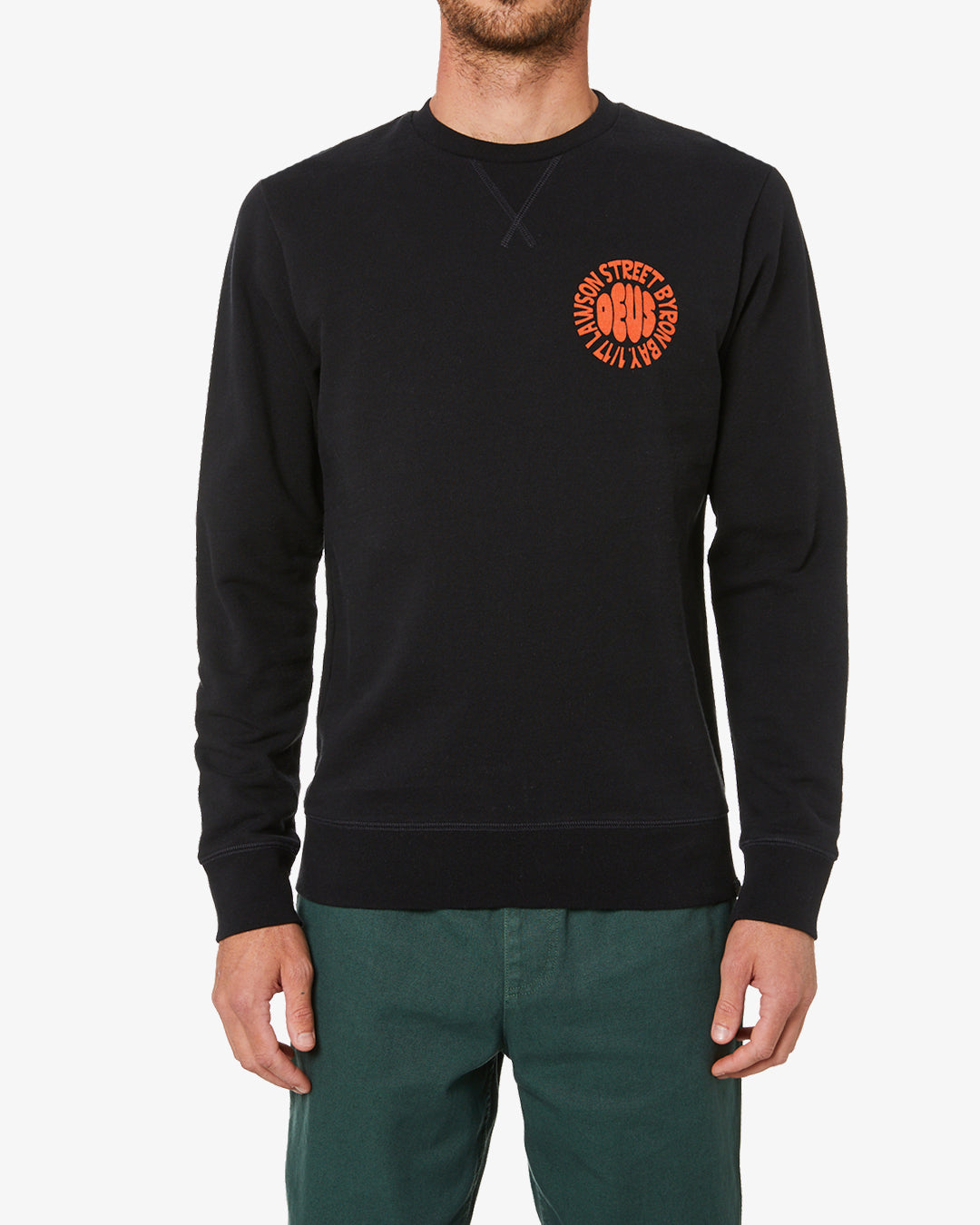Byron Surf Crew (Regular Fit) - Black