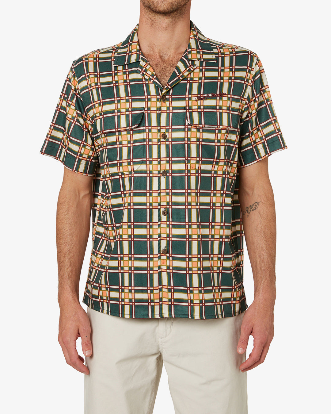 Segauro Check Shirt (Relaxed Fit) - Green Combo
