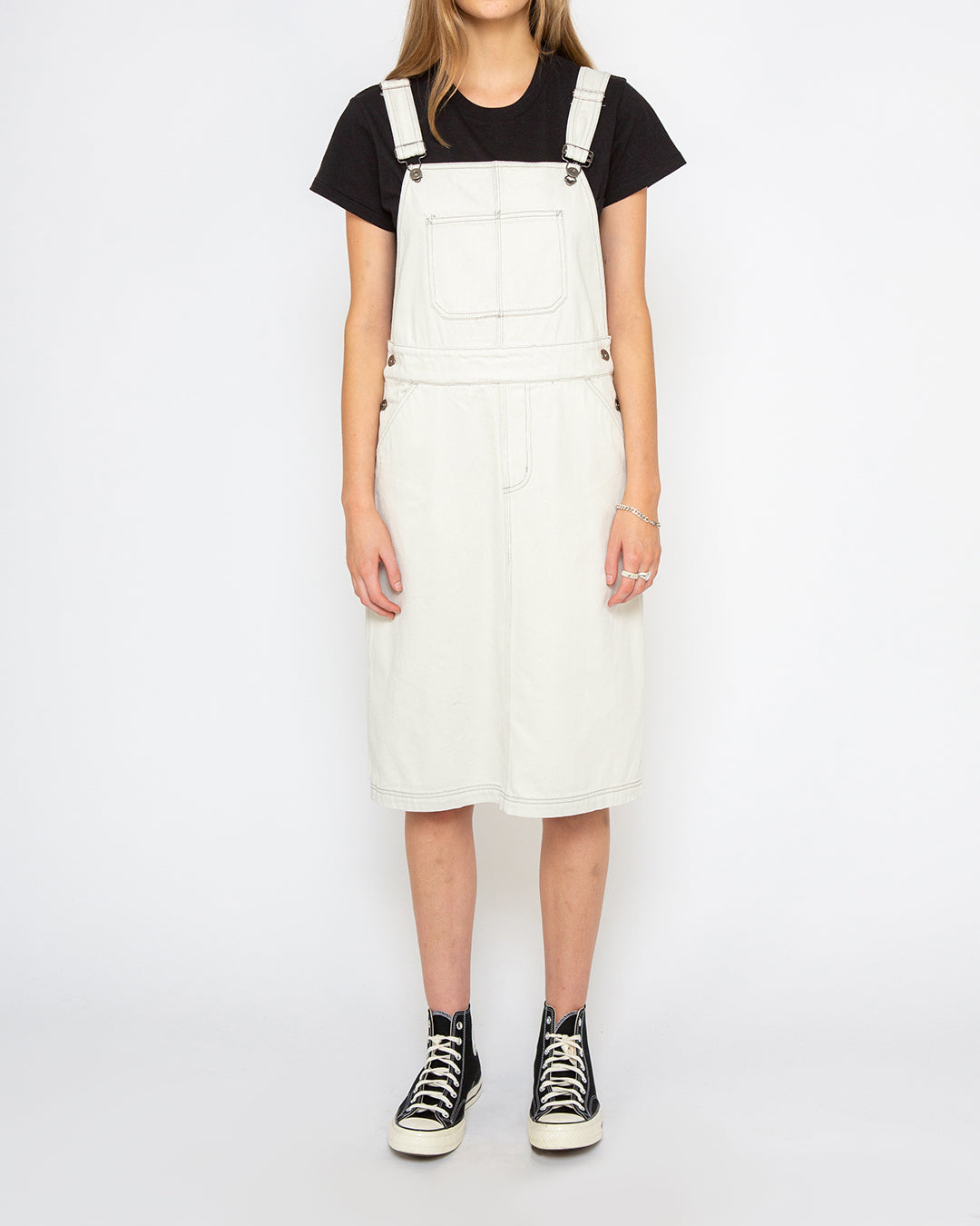 Overall Dress (Relaxed Fit) - Bleached White
