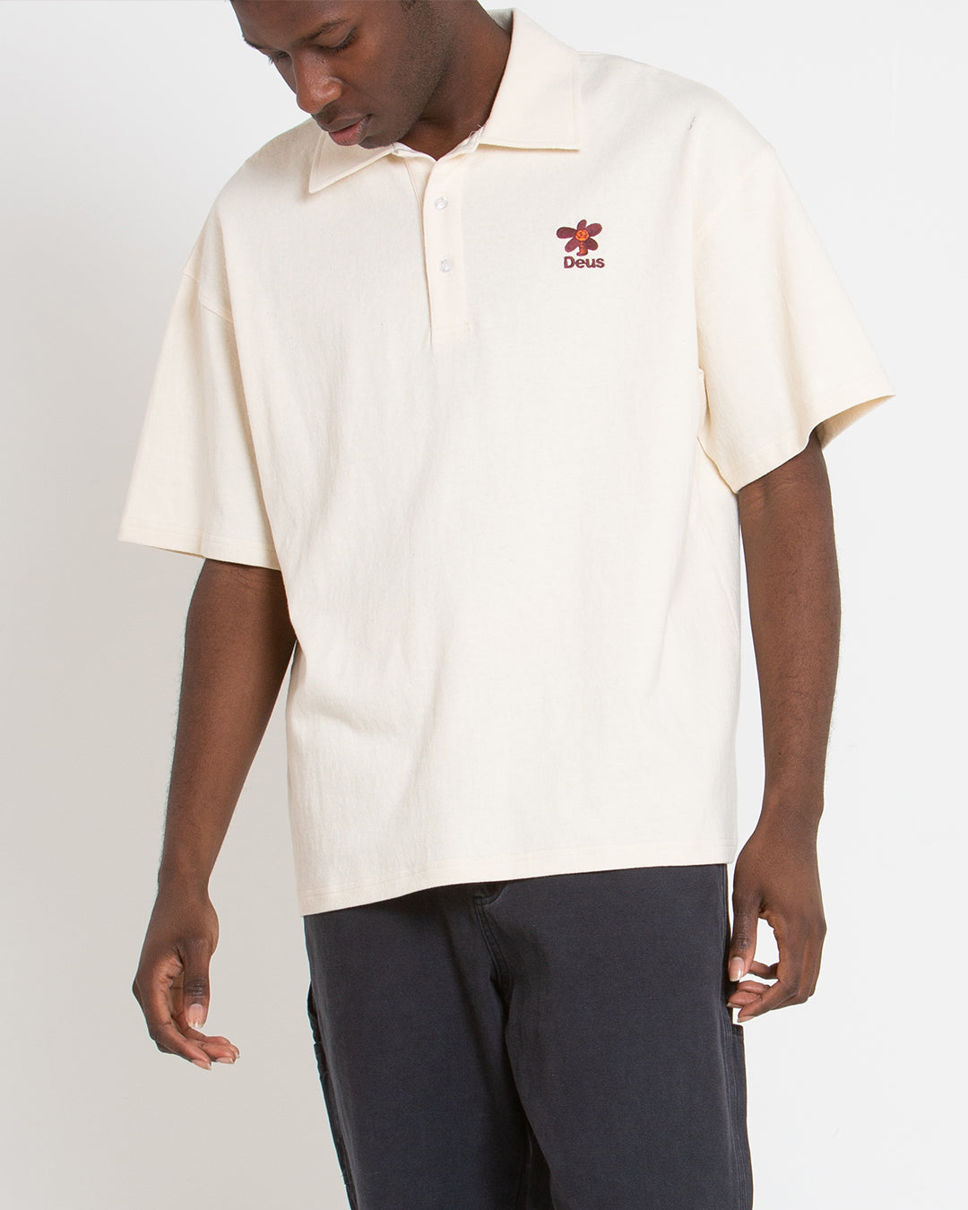 Stokes Records Polo - Dirty White