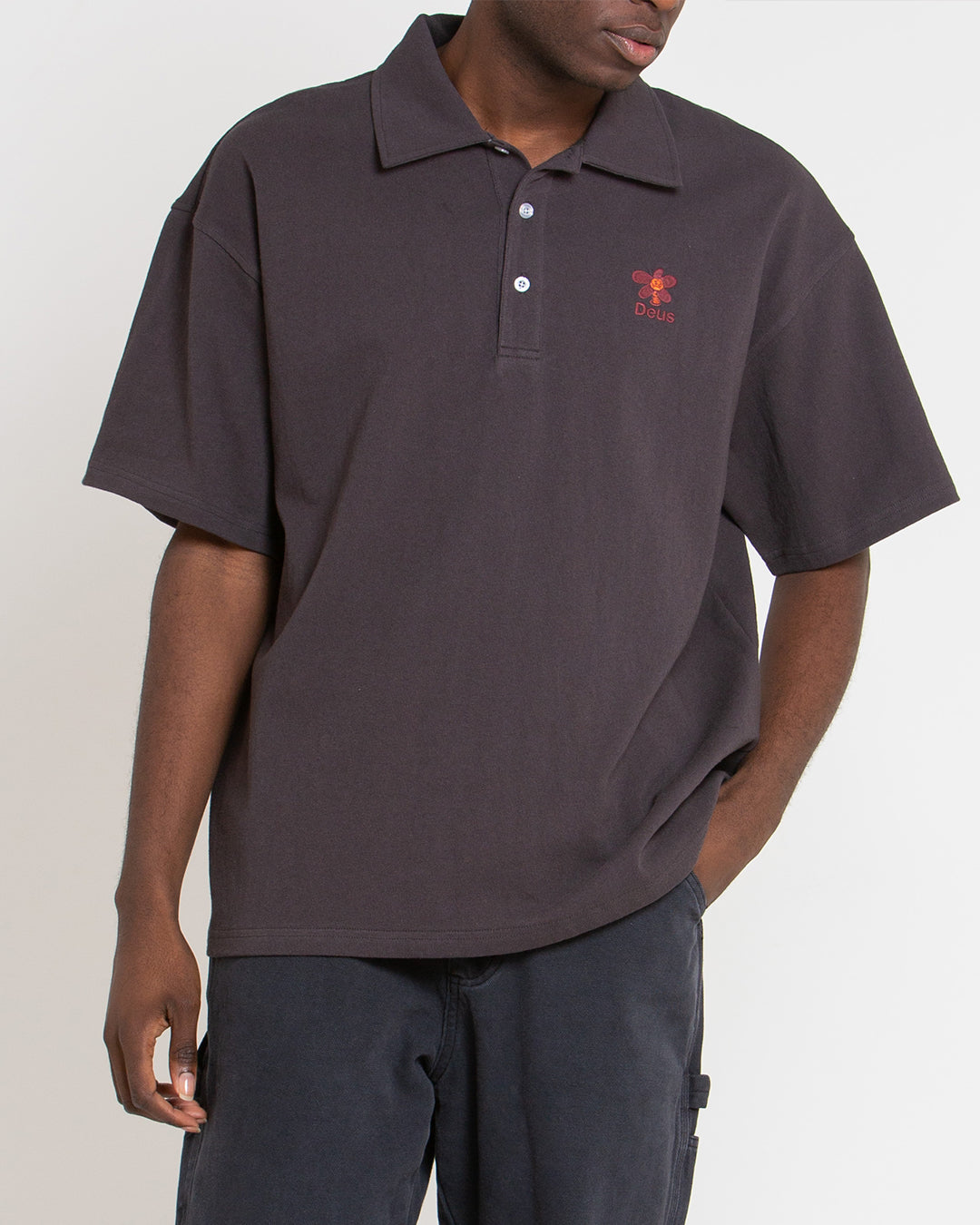 Stokes Records Polo - Anthracite