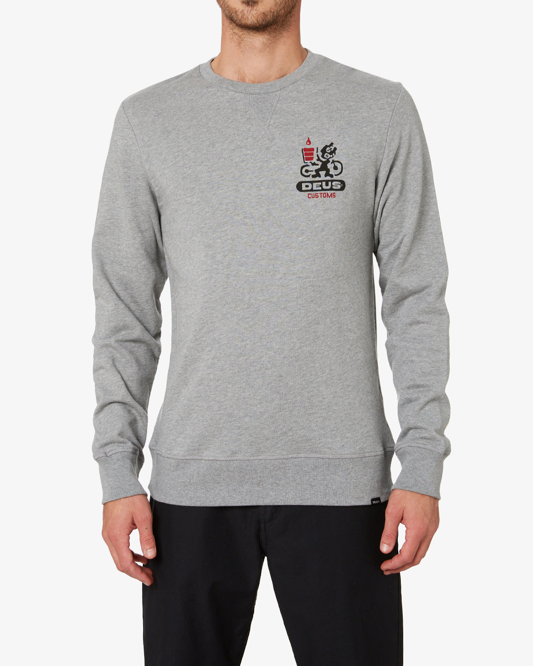 Fossil Fuel Crew (Regular Fit) - Grey Marle