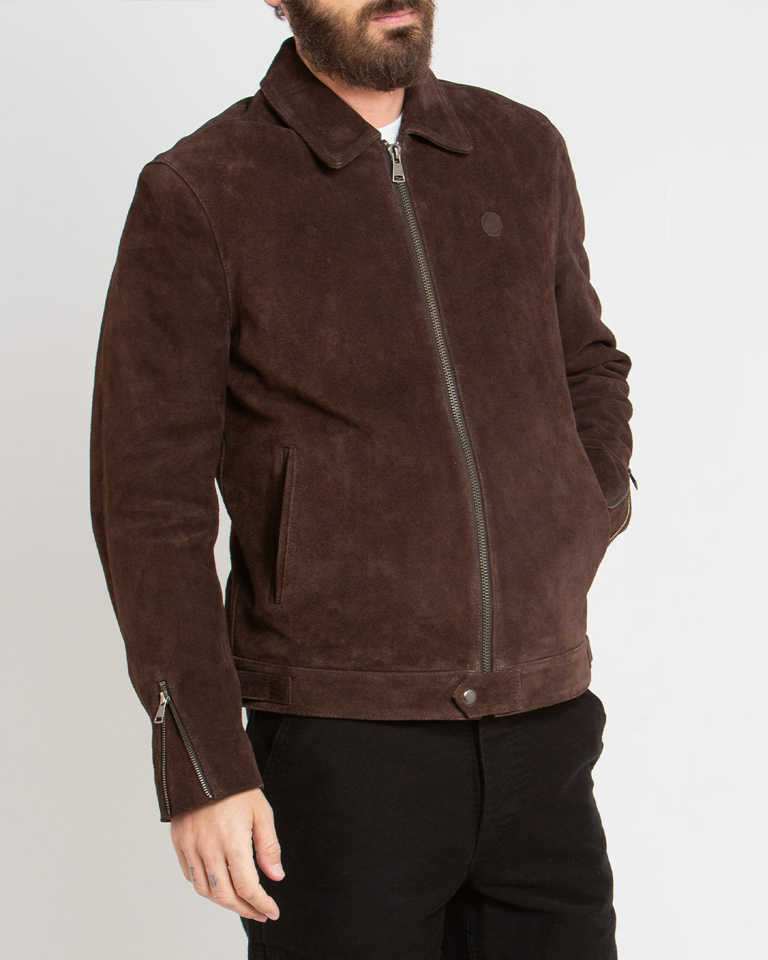 Hurricane Suede Jacket - Choc Brown