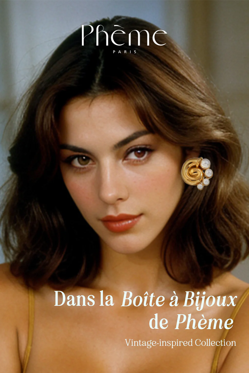 Boucles d'oreilles vintage perles - Plaqué or
