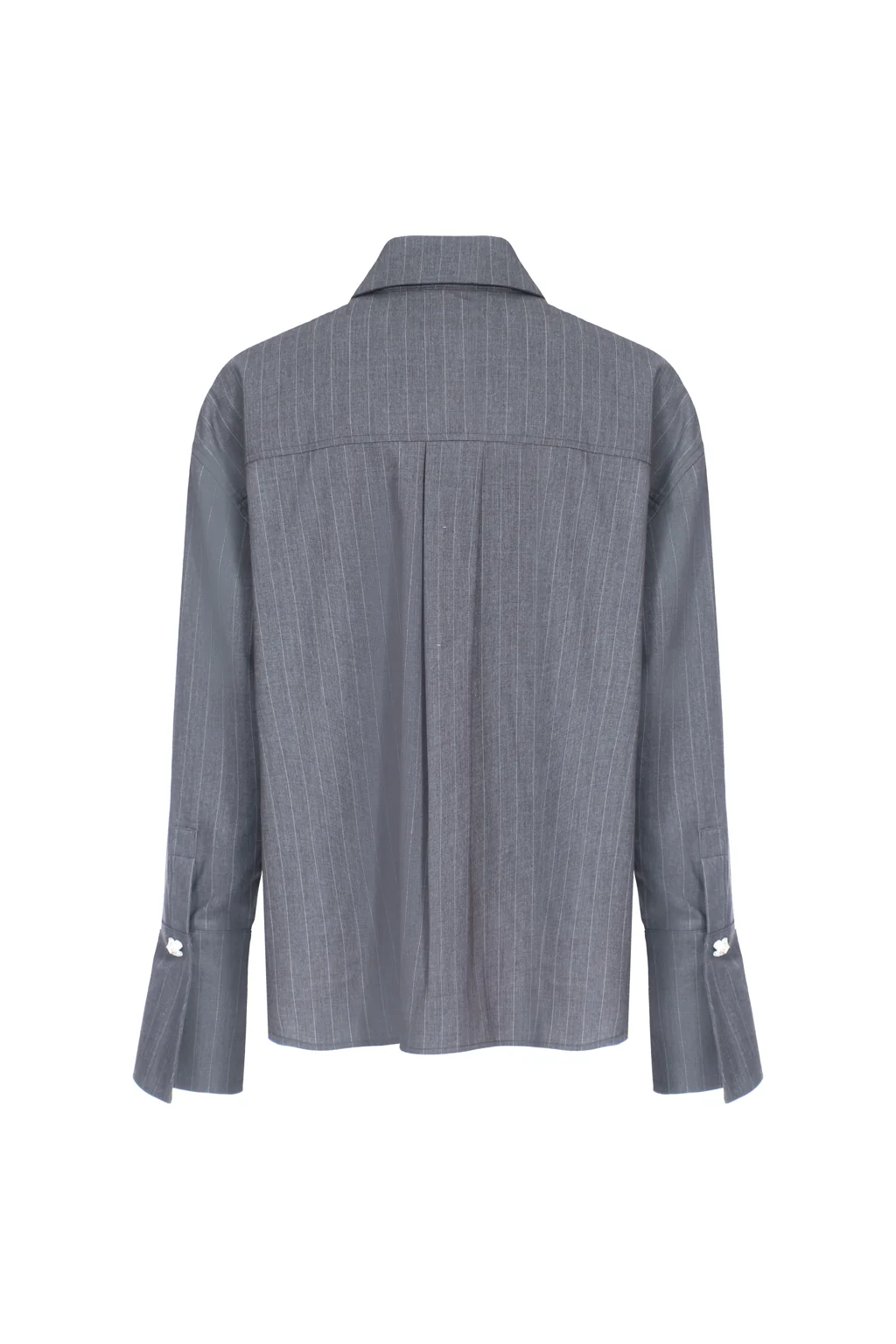 Chemise oversize à rayures - gris