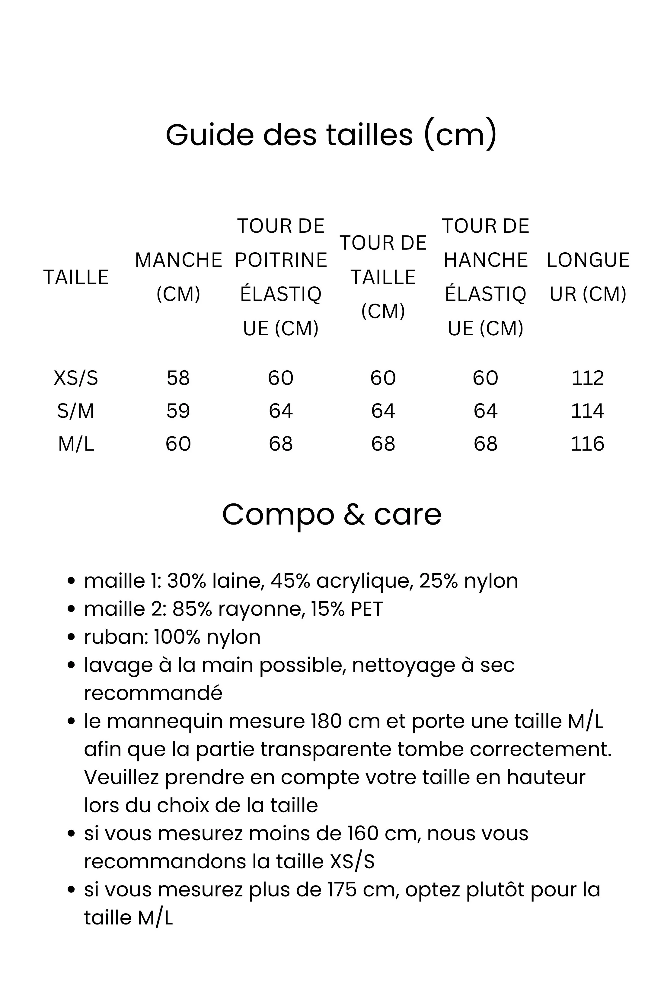 Robe longue en maille opaque - noir