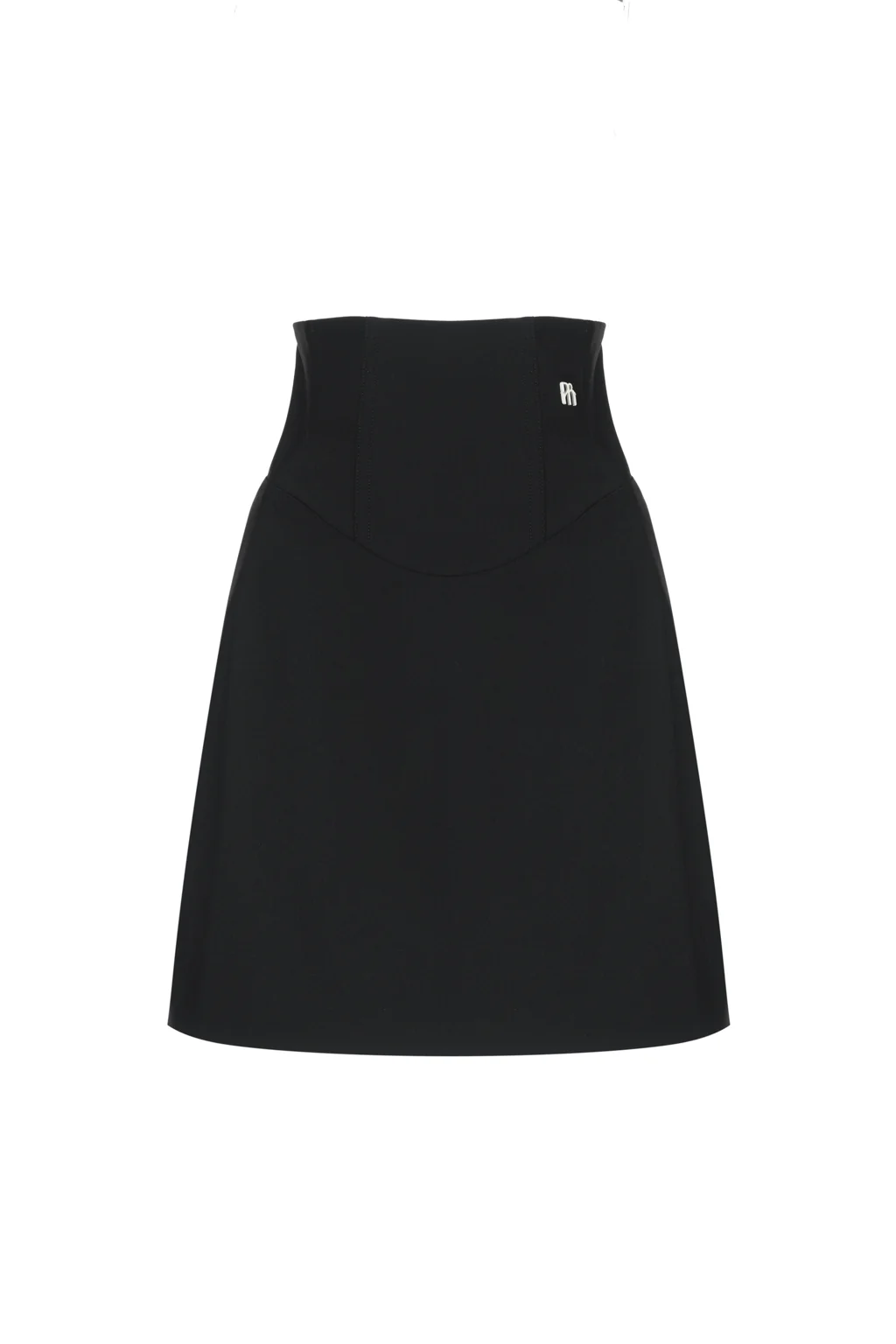 Mini-jupe taille montante - noir