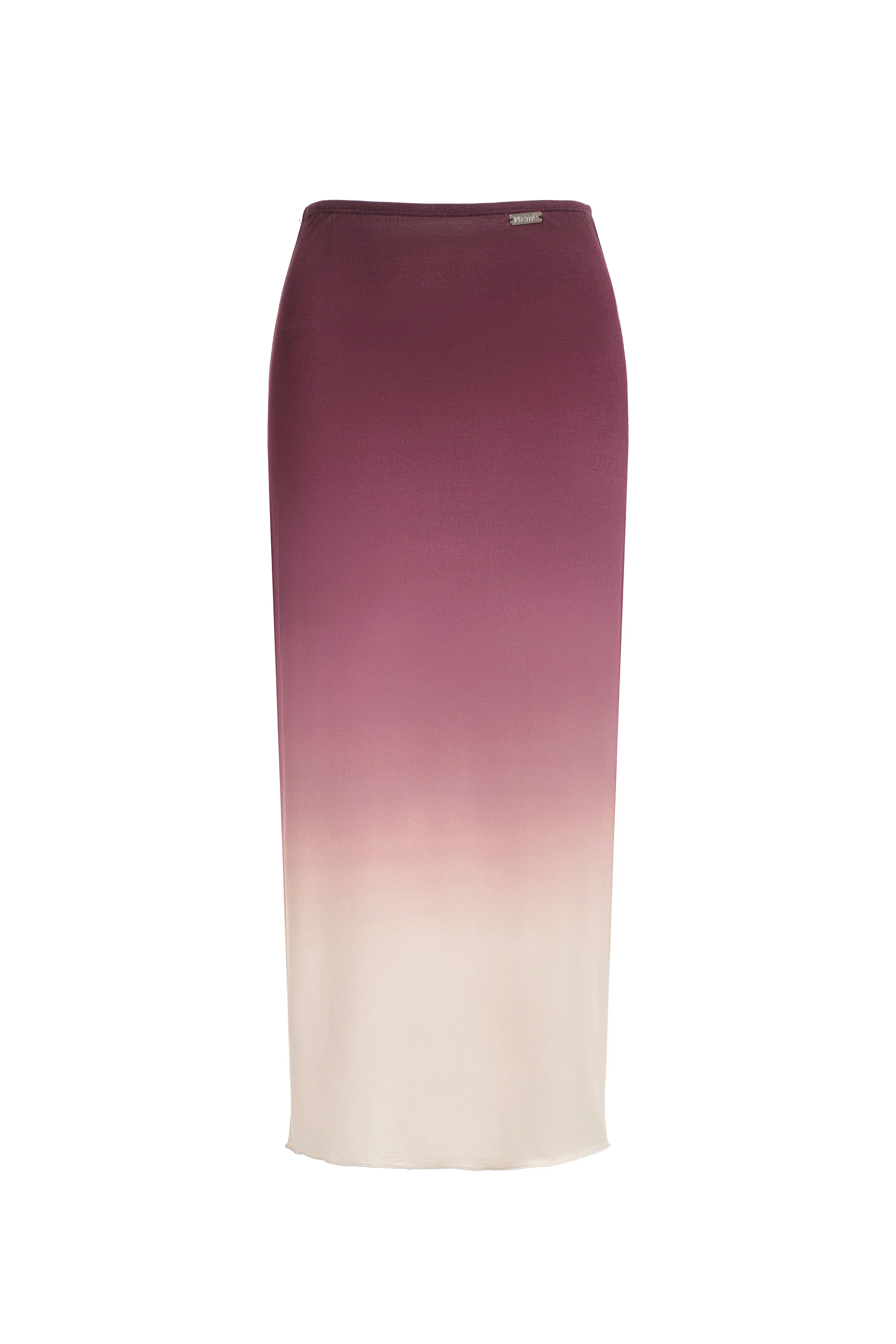 Jupe en jersey à imprimé dégradé - Prune