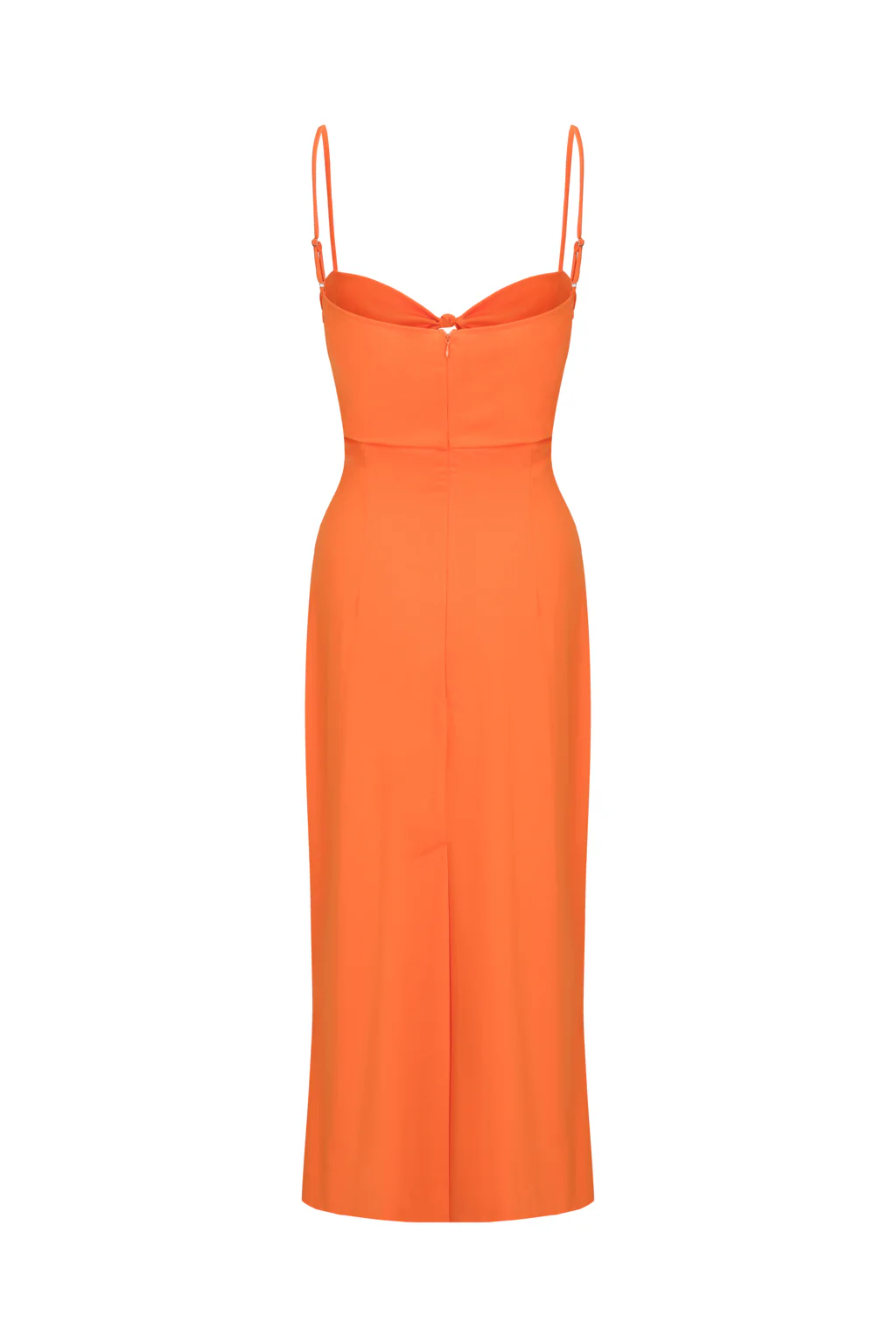 Robe Midi à Découpe Géometrique Orange