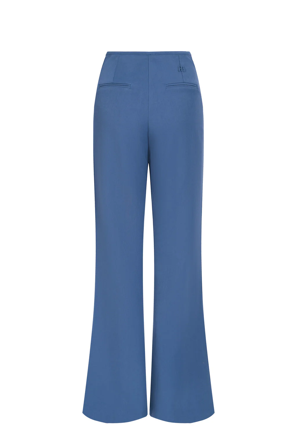 Pantalon droit taille haute - bleu denim