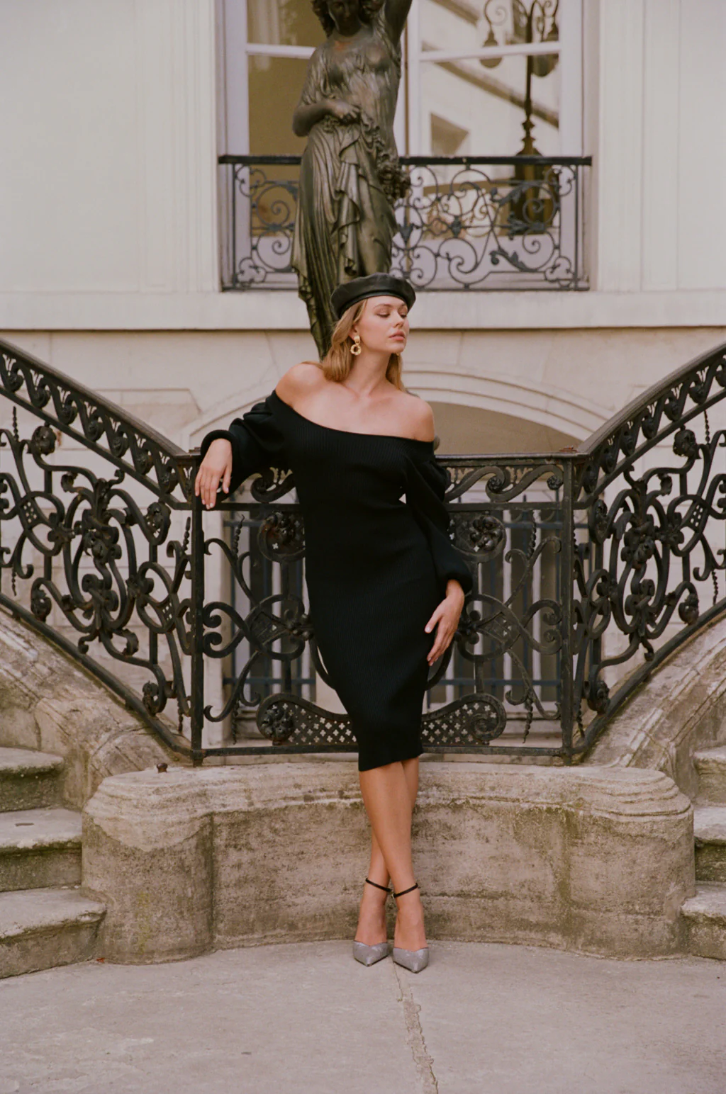 Robe en maille presque parfaite - noir