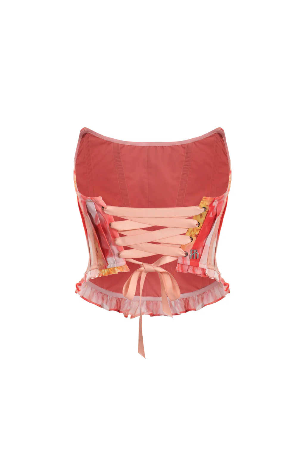 Corset plissé imprimé fleurs