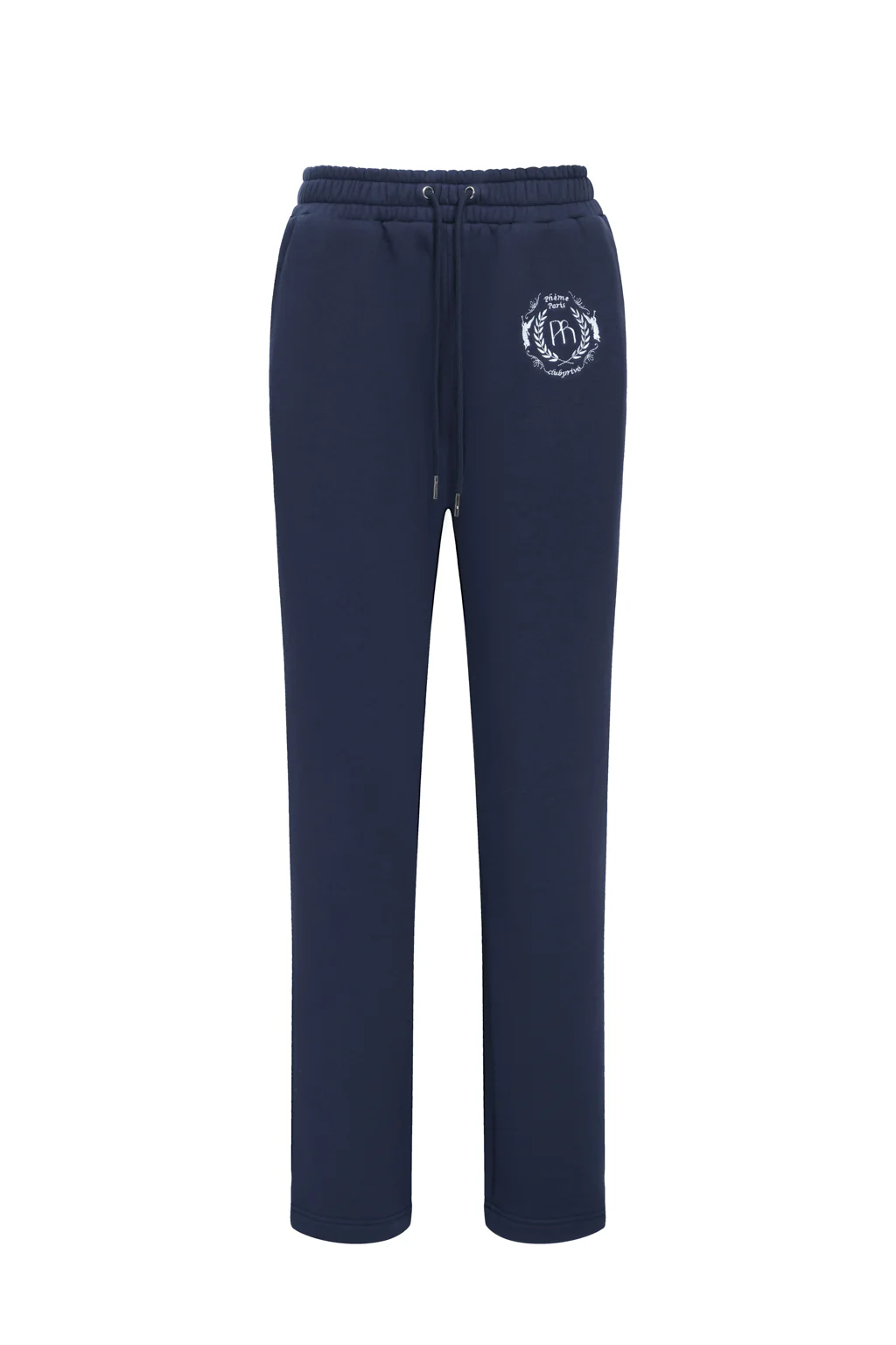 Pantalon sweat en jersey de coton mélangé à broderies - bleu marine