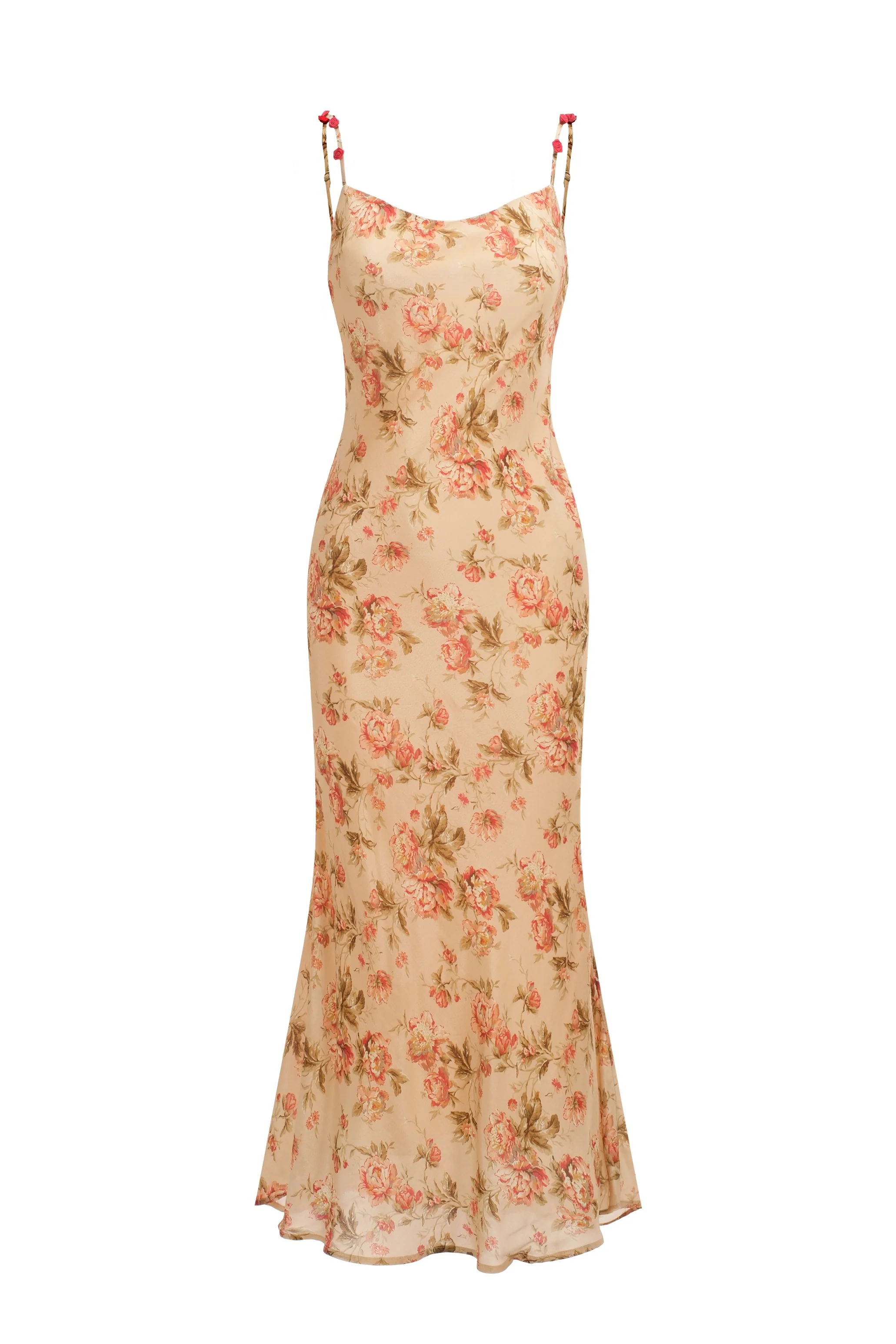 Robe en crêpe à imprimé vintage - Roseraie