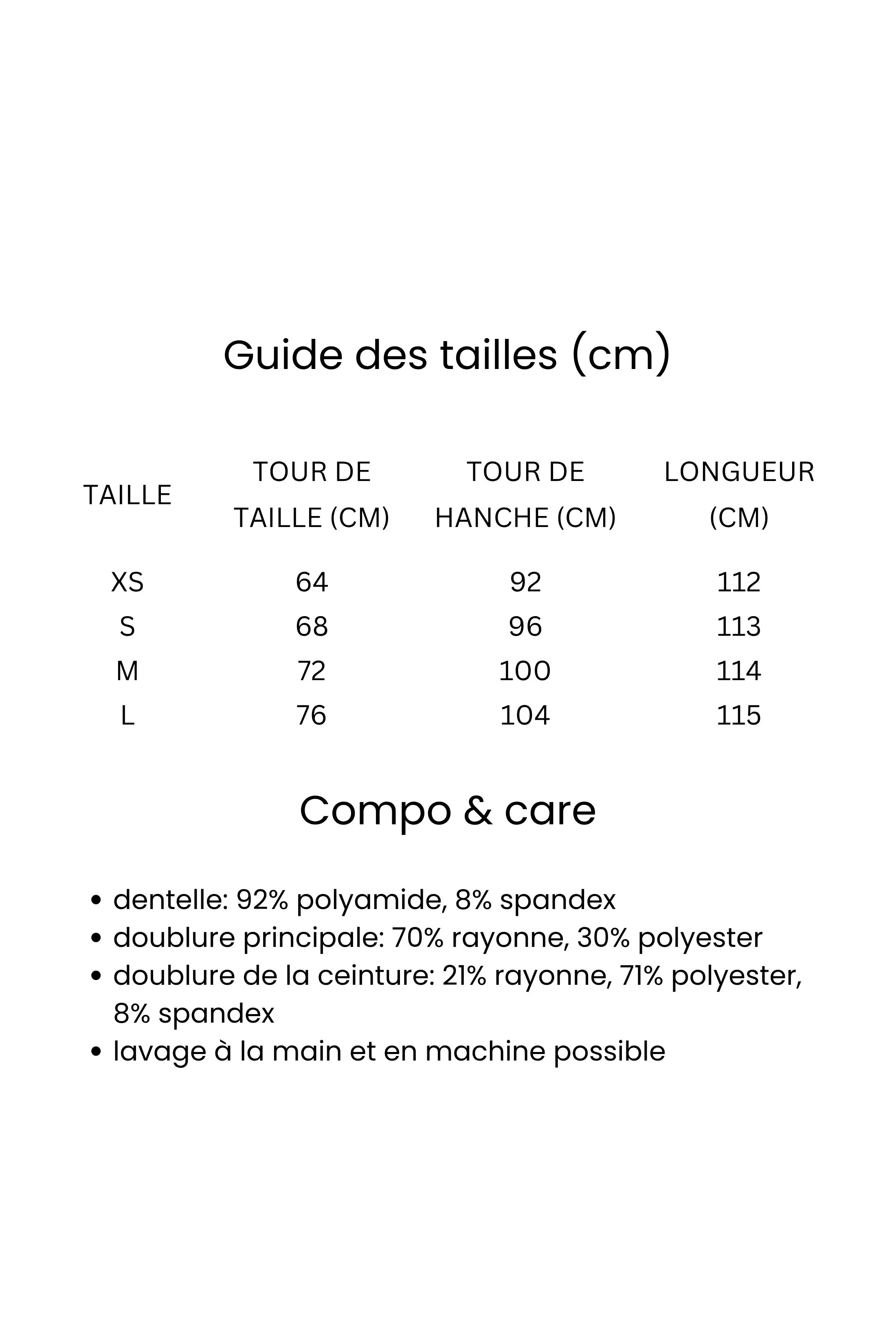 Pantalon large taille haute en dentelle - noir