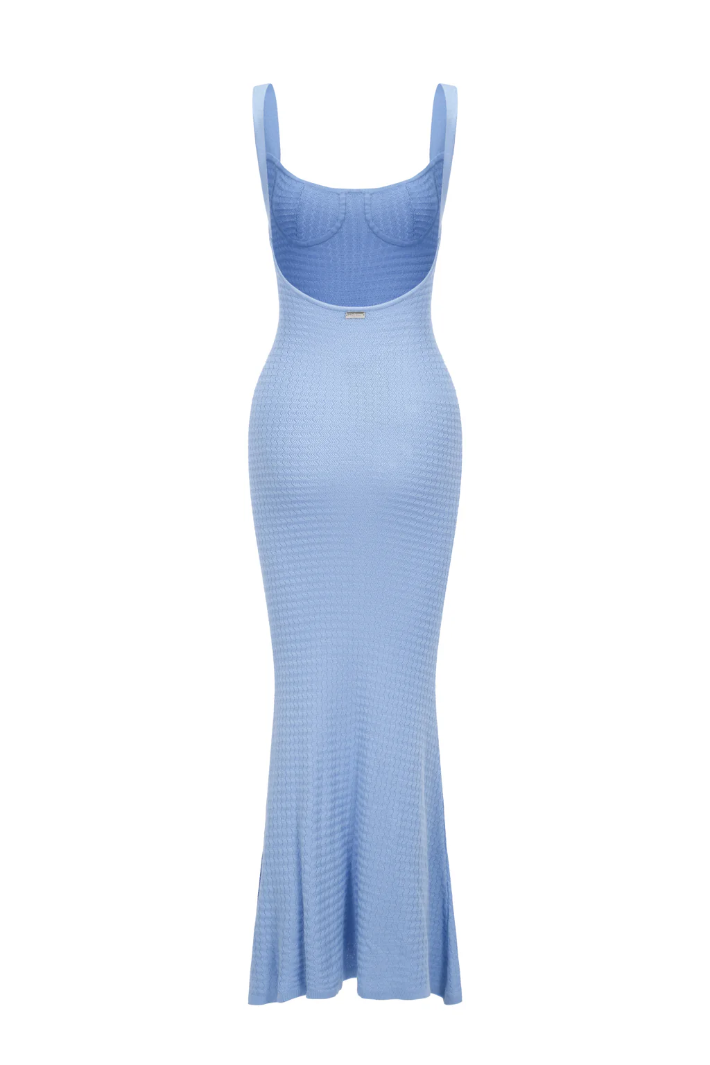 Robe en maille dos-nu - Bleu