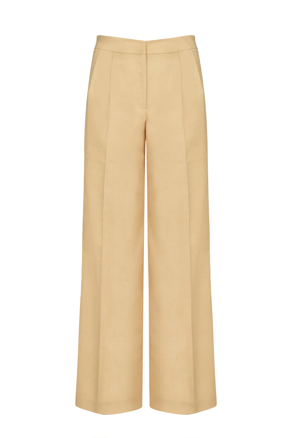 Pantalon Droit Trompe-l'œil Orné Dentelle Cookie