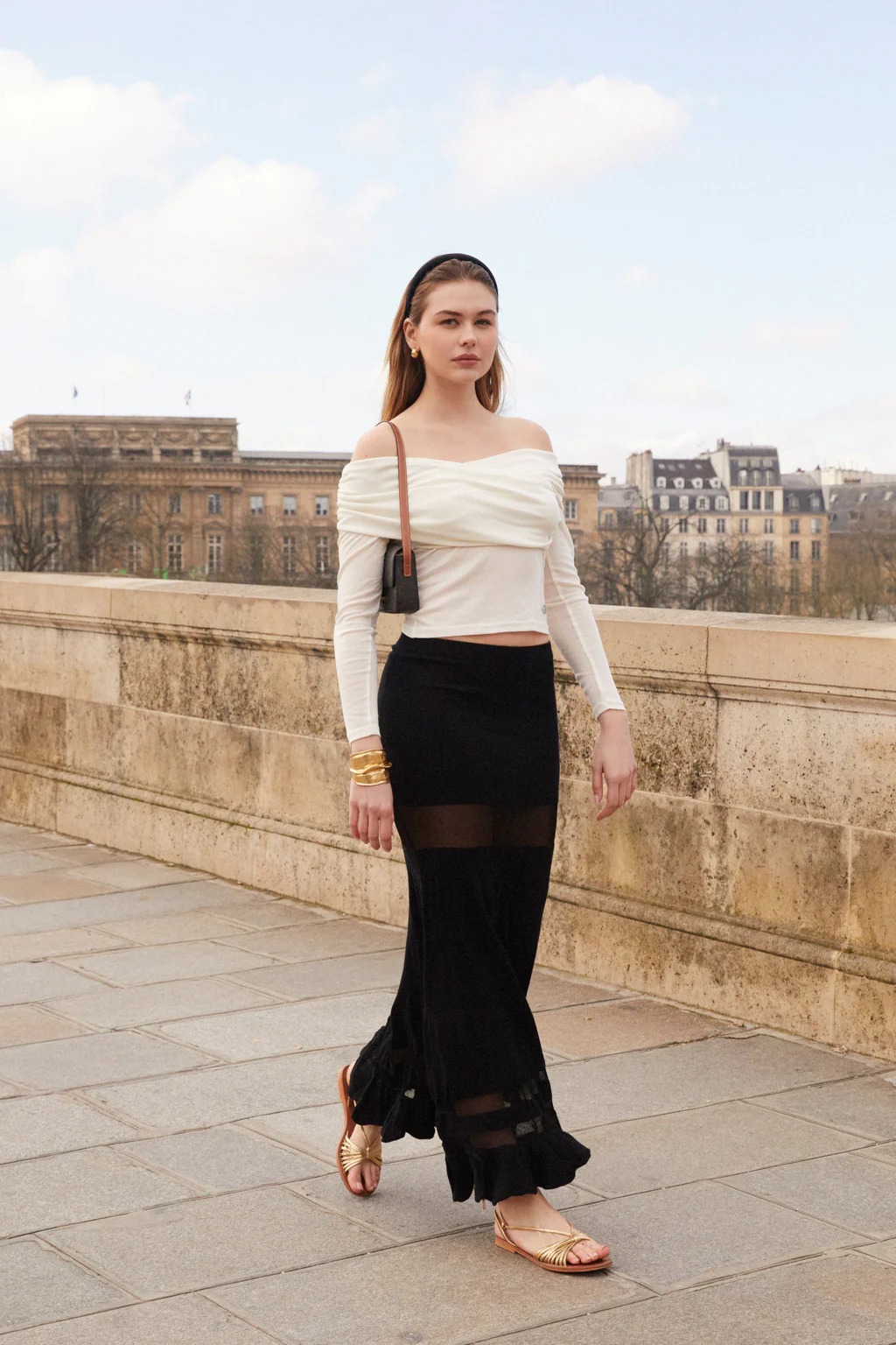 Jupe en maille opaque - noir