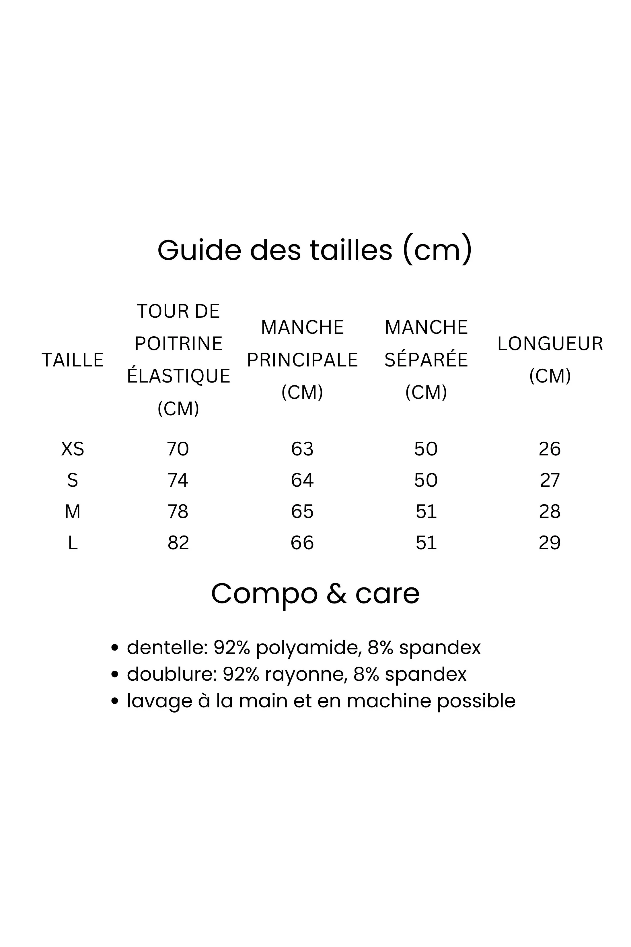 Haut en dentelle à volants asymétriques - noir