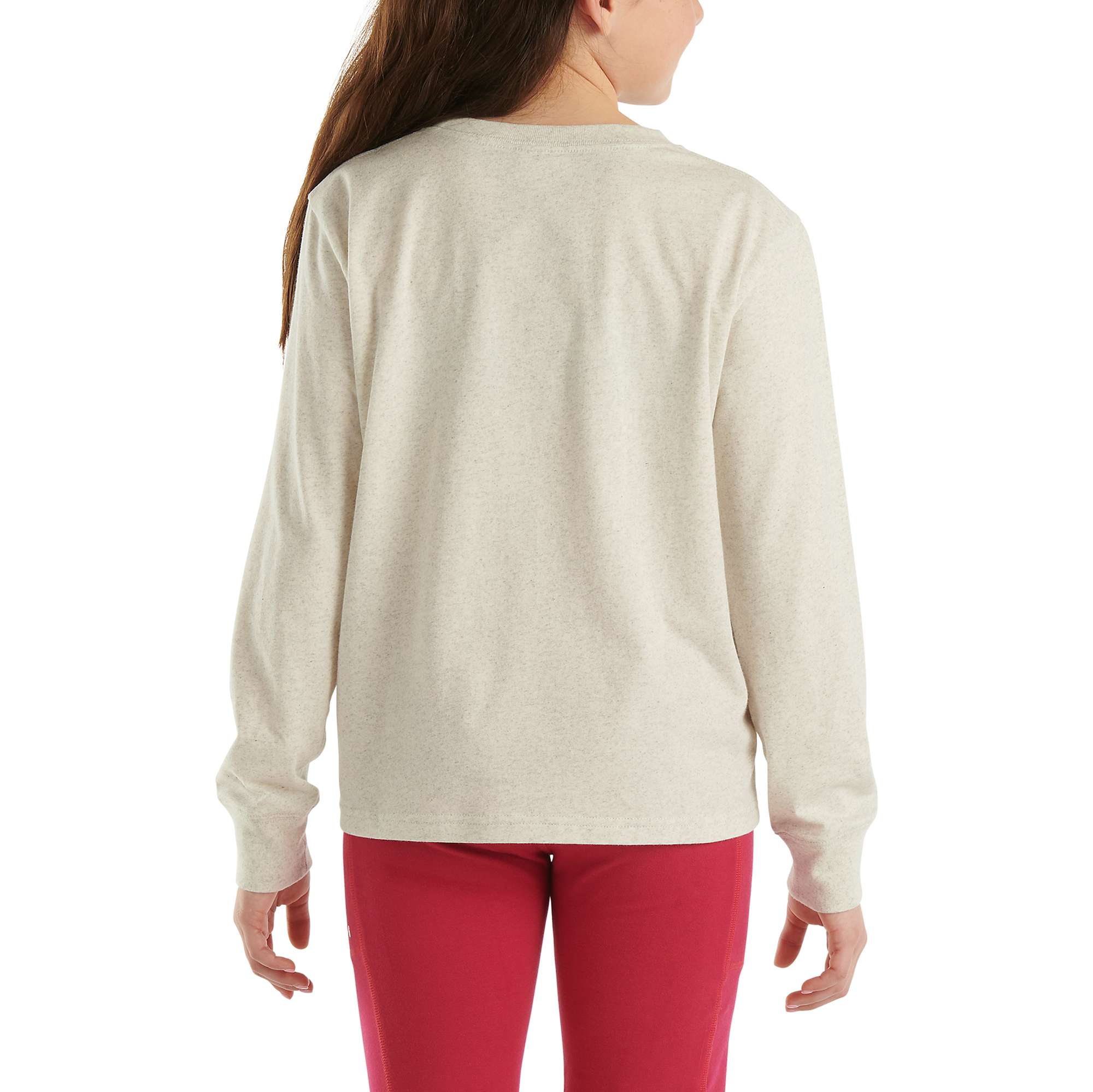 Girls' Long-Sleeve Graphic Pocket Heather T-Shirt - Carhartt Outlet