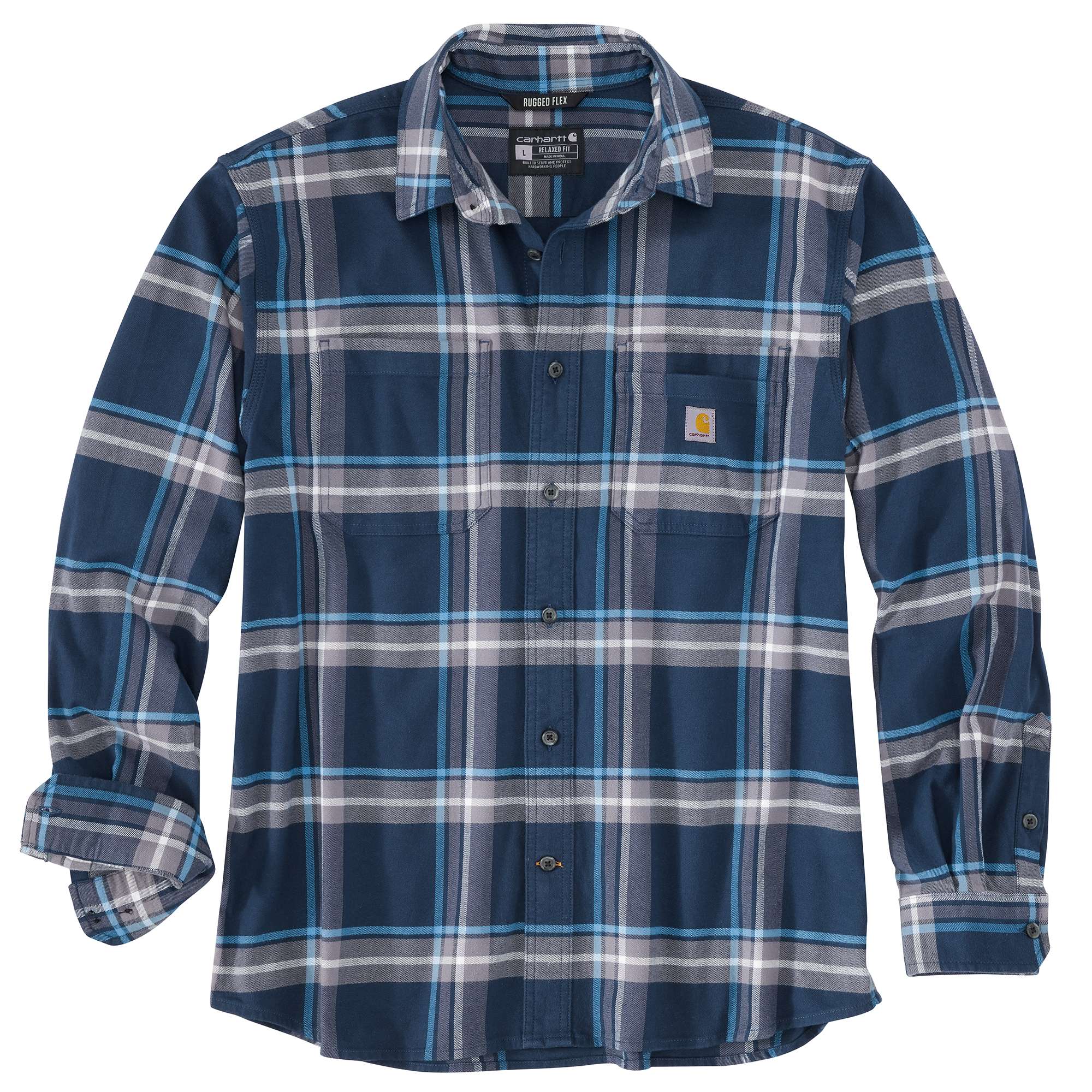 Rugged Flex Relaxed Fit Midweight Flannel Long-Sleeve Plaid Shirt - Carhartt Outlet