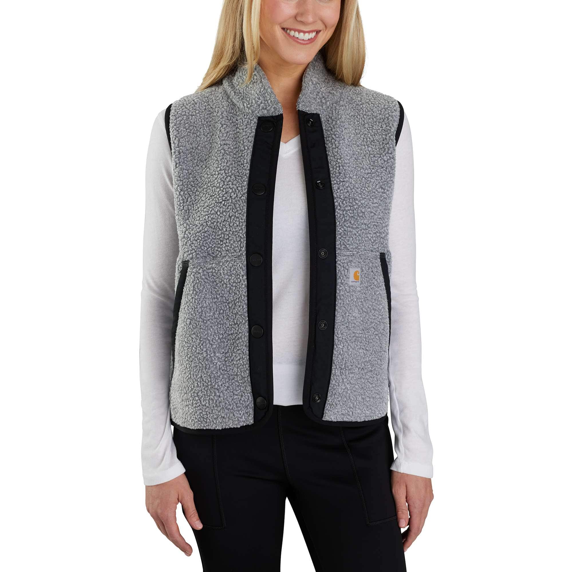 Women's Relaxed Fit Fleece Snap-Front Vest - Carhartt Outlet