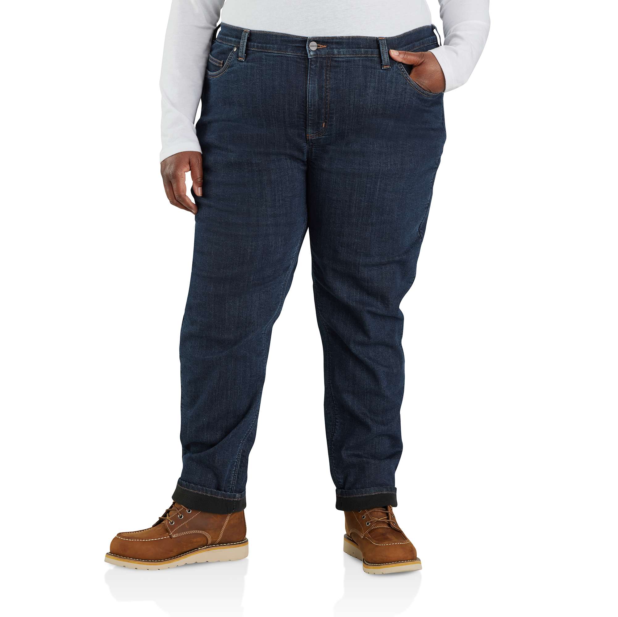 Women's Rugged Flex Relaxed Fit Fleece-Lined Jean - Carhartt Outlet